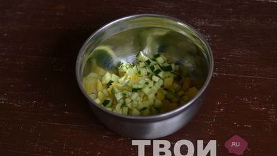 салат с картофелем и морской капустой