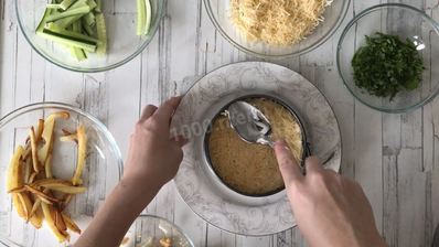 салат с жареной картошкой