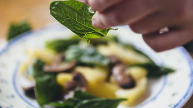 теплый салат с молодым картофелем и хрустящим беконом