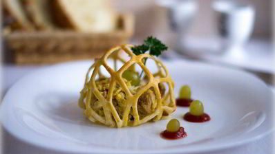 любимый салат в хрустящей паутинке