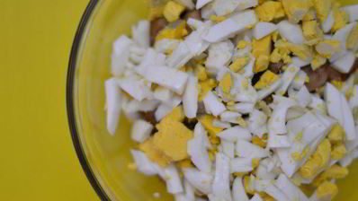 любимый салат в хрустящей паутинке