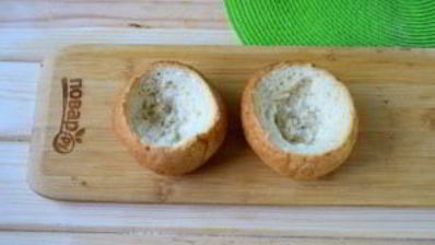 булочки, фаршированные салатом оливье