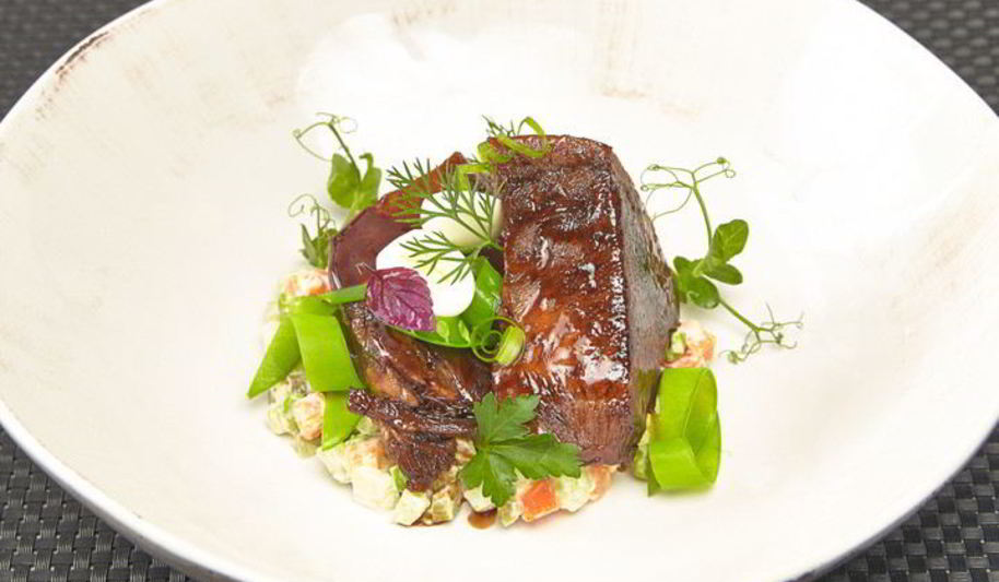 Рецепт говяжьего языка с оливье