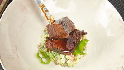 говяжий язык с оливье