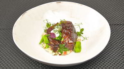 говяжий язык с оливье