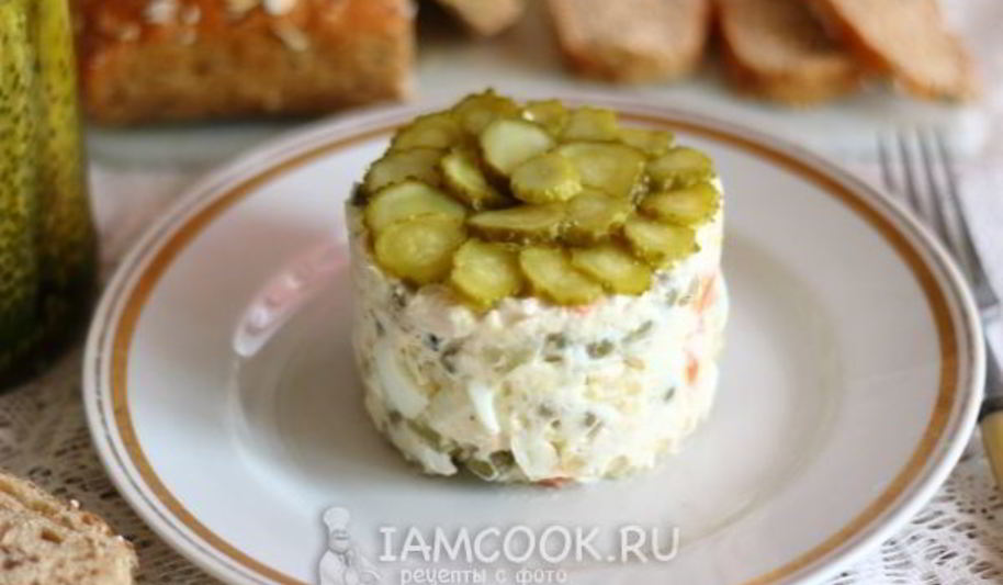 Рецепт классического салата оливье с курицей