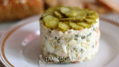 классический салат оливье с курицей