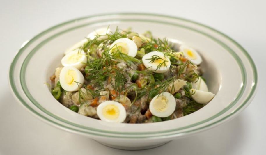 Рецепт оливье с говяжьей печенкой