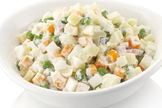 Оливье с креветками