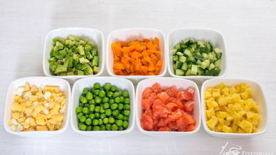 оливье с семгой