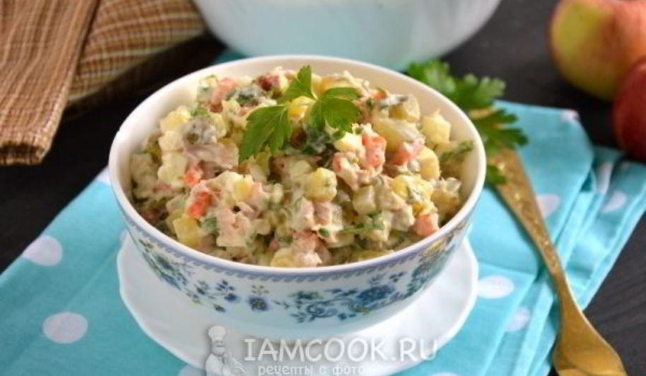 Рецепт оливье с тунцом