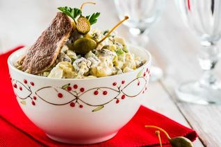 Оливье с языком