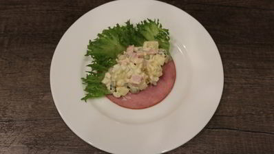 оливье в ветчине