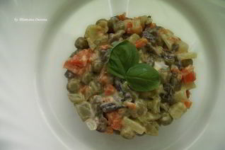 Постный салат Оливье