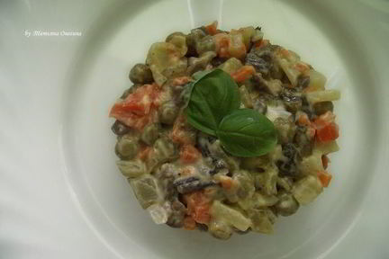 Постный салат Оливье