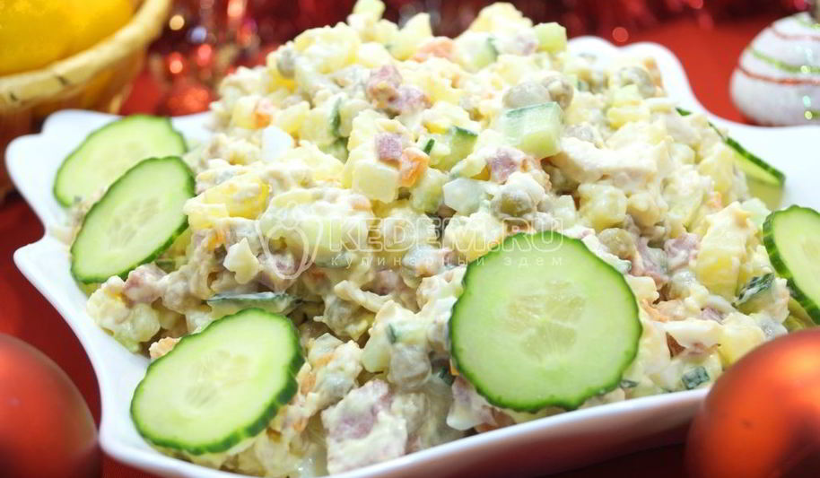 Рецепт салата новогоднего оливье