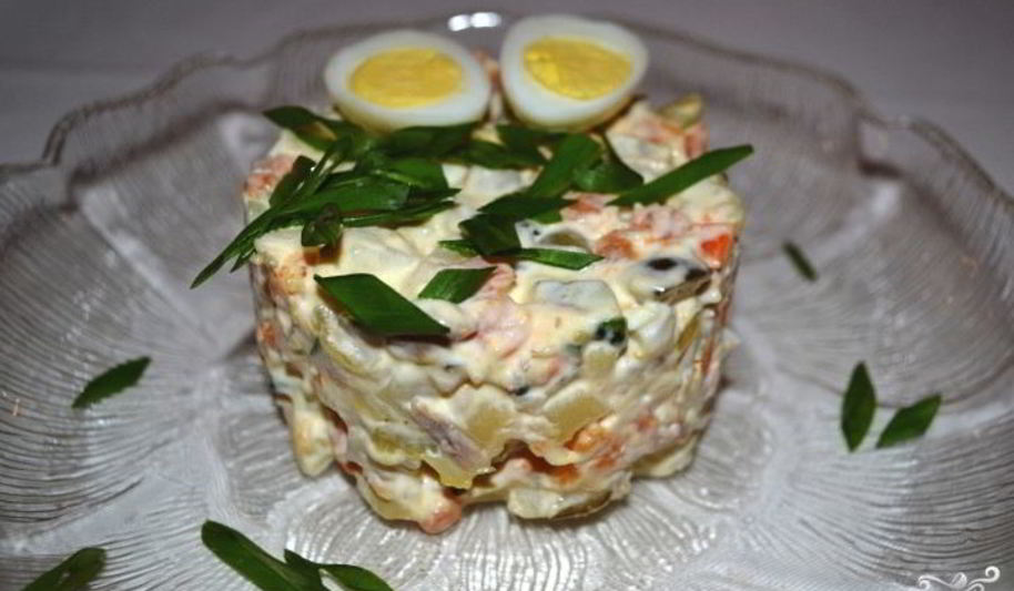 Рецепт салата оливье по-домашнему