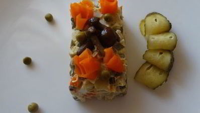 салат оливье с грибами