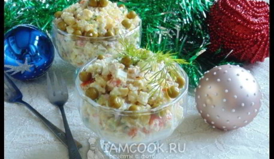 Рецепт салата оливье с индейкой