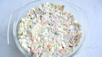 салат оливье с индейкой