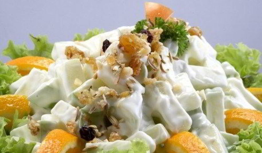 Рецепт салата оливье с ветчиной и ананасом