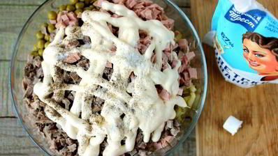 салат оливье со свиным языком