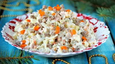 салат оливье со свиным языком