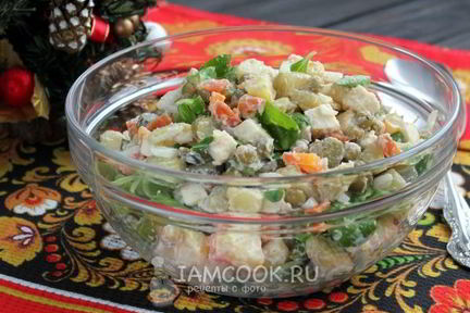 Салат Оливье вегетарианский