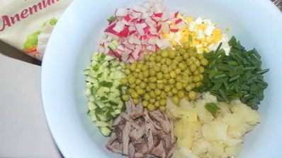 салат осенний оливье