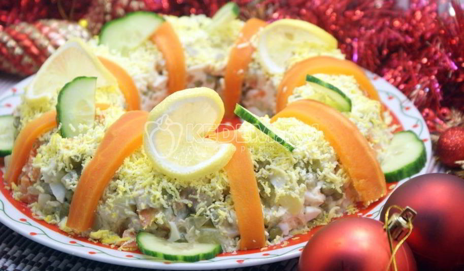 Рецепт салата с курицей праздничное оливье