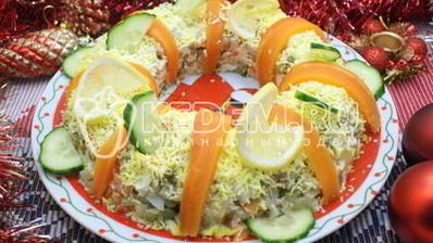 салат с курицей праздничное оливье