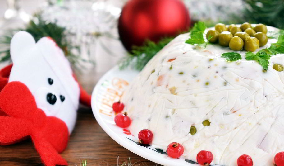 Рецепт салата-желе оливье