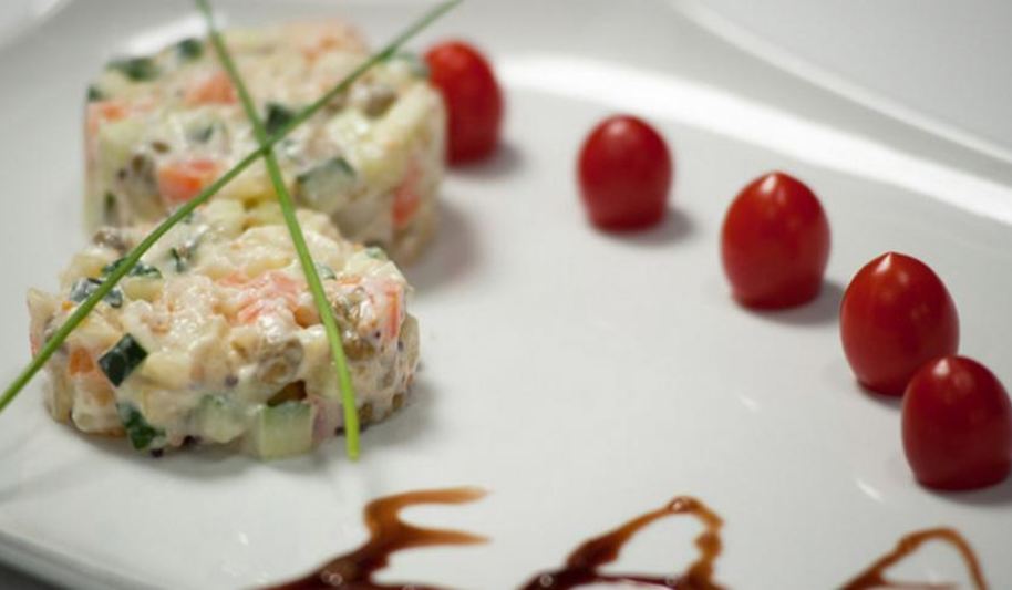 Рецепт вегетарианского салата оливье