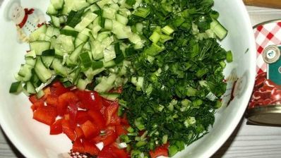 овощной салат с фасолью