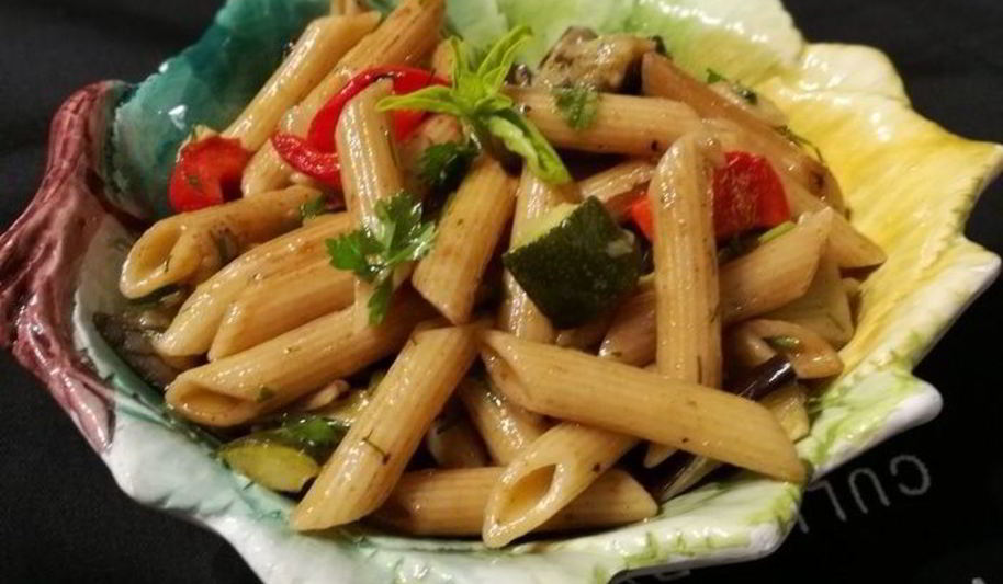 Рецепт пасты-салата с запеченными овощами