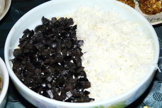 Салат Черное и белое