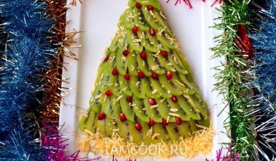 Рецепт салата елочка с киви