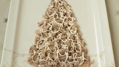 салат елочка с киви