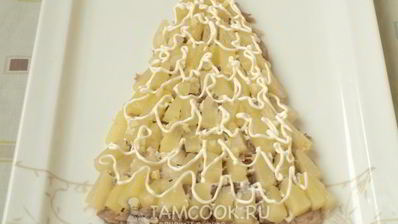 салат елочка с киви