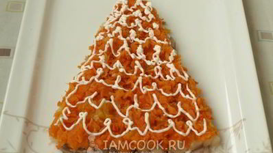 салат елочка с киви