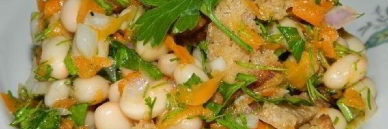 Салат из белой фасоли консервированной