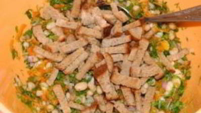 салат из белой фасоли консервированной