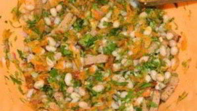 салат из белой фасоли консервированной