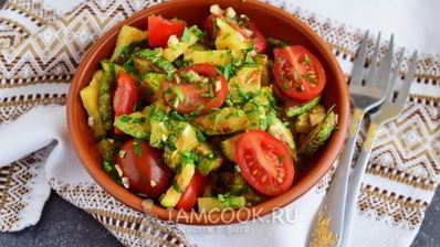 салат из кабачков и помидоров