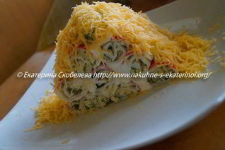 Салат из крабовых палочек Избушка