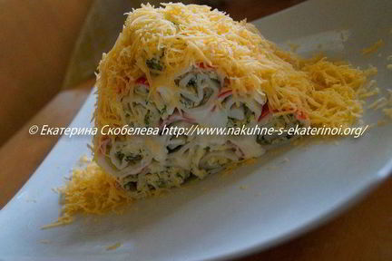 Салат из крабовых палочек Избушка