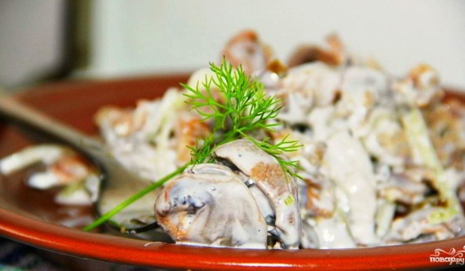 Рецепт салата из куриных желудков