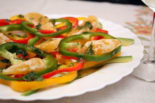 Салат из сладкого перца с авокадо