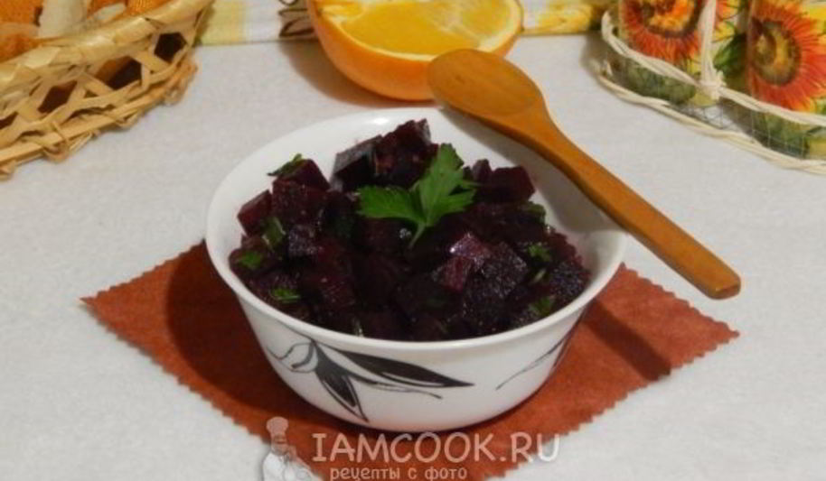 Рецепт салата из свеклы с апельсиновым соусом
