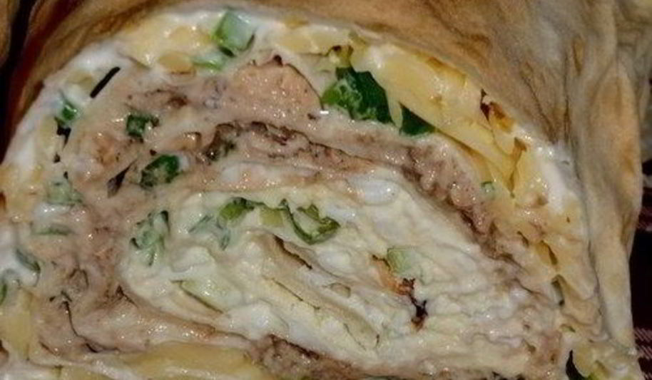 Рецепт рулета из тонкого лаваша мимоза